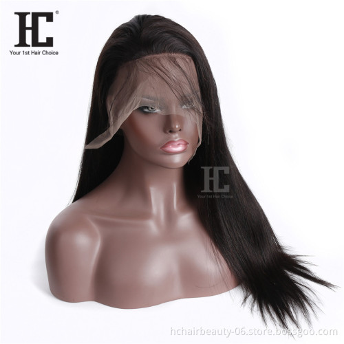 High Quality Human Hair Wigs 360 lace front Wig Brazilian Human Hair Cuticle Aligned Baby Hair Straight 360Lace Frontal Wig